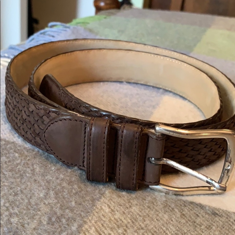 Men’s Woven Leather Belt